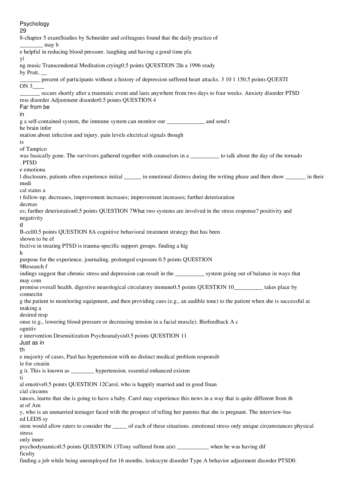 Preview image for Psychology 298-chapter 5 exam